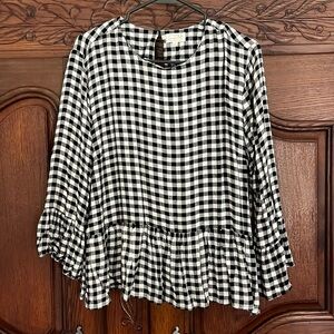 Peplum top with Quarter Sleevs